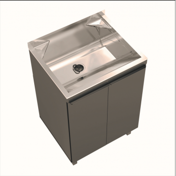 Tanque Inox com Balcão 500 Cor Chumbo 60x50x86cm 48 Litros - GhelPlus